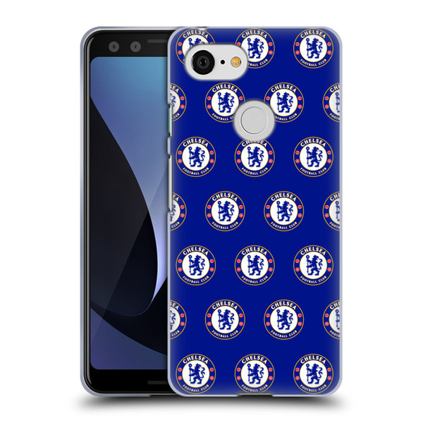 Chelsea Football Club Crest Pattern Soft Gel Case for Google Pixel 3