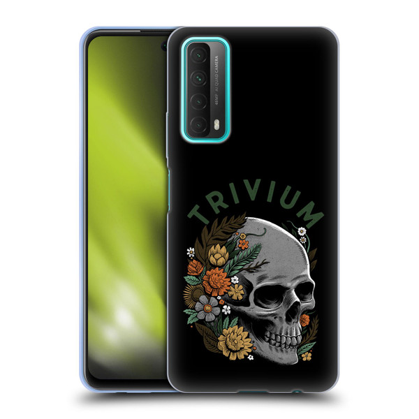 Trivium Graphics Skelly Flower Soft Gel Case for Huawei P Smart (2021)