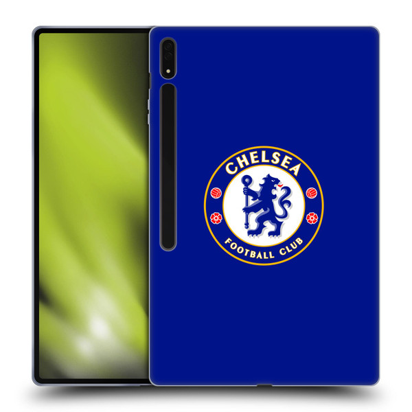 Chelsea Football Club Crest Plain Blue Soft Gel Case for Samsung Galaxy Tab S8 Ultra