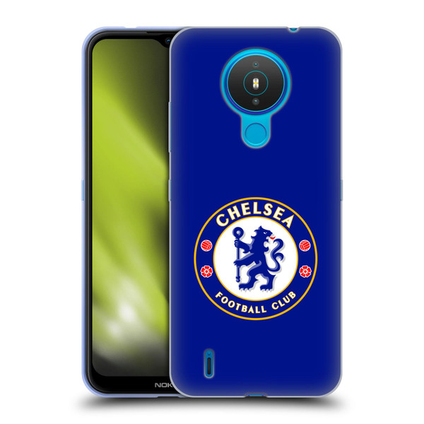 Chelsea Football Club Crest Plain Blue Soft Gel Case for Nokia 1.4