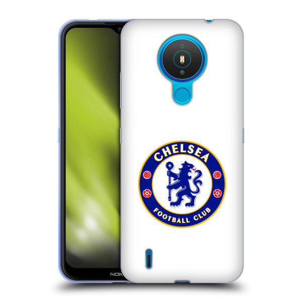 Chelsea Football Club Crest Plain White Soft Gel Case for Nokia 1.4