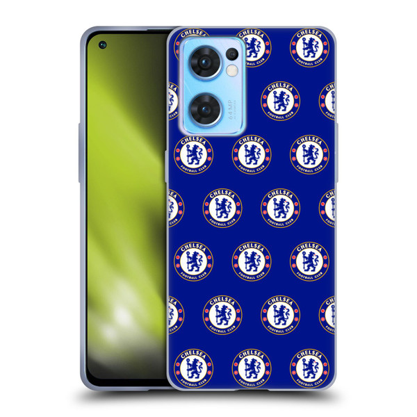 Chelsea Football Club Crest Pattern Soft Gel Case for OPPO Reno7 5G / Find X5 Lite