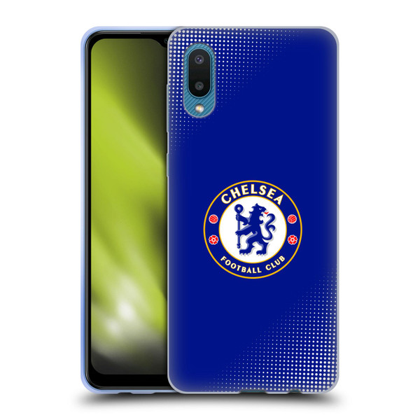 Chelsea Football Club Crest Halftone Soft Gel Case for Samsung Galaxy A02/M02 (2021)