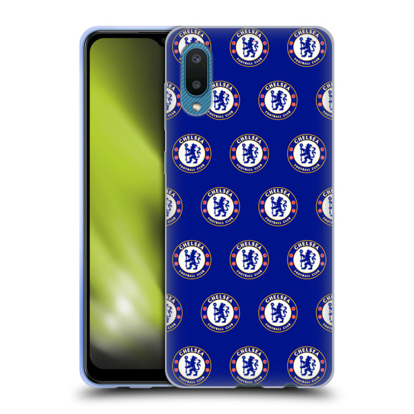 Chelsea Football Club Crest Pattern Soft Gel Case for Samsung Galaxy A02/M02 (2021)