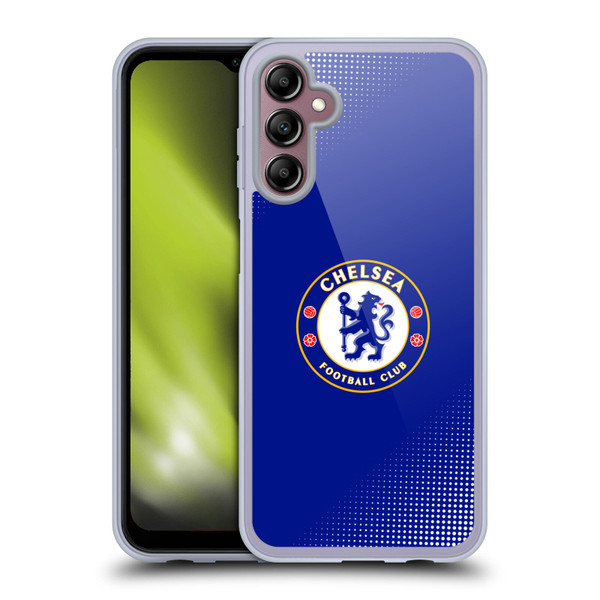 Chelsea Football Club Crest Halftone Soft Gel Case for Samsung Galaxy A14 5G