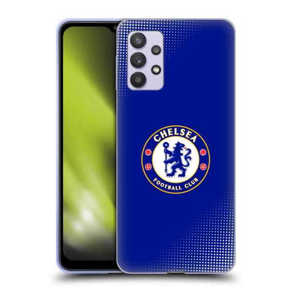 Chelsea Football Club Crest Halftone Soft Gel Case for Samsung Galaxy A32 5G / M32 5G (2021)