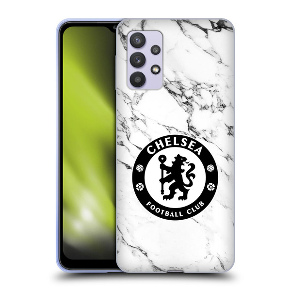 Chelsea Football Club Crest White Marble Soft Gel Case for Samsung Galaxy A32 5G / M32 5G (2021)