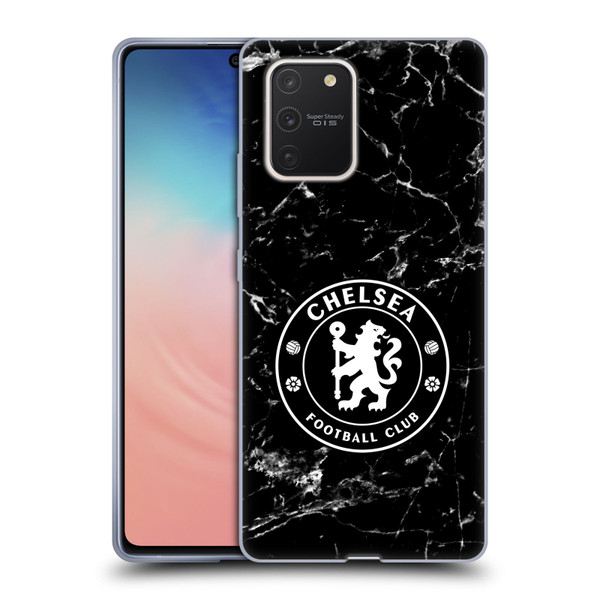 Chelsea Football Club Crest Black Marble Soft Gel Case for Samsung Galaxy S10 Lite