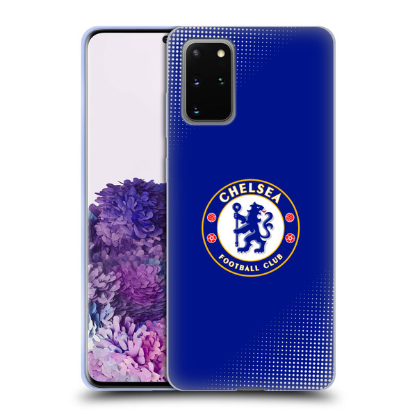 Chelsea Football Club Crest Halftone Soft Gel Case for Samsung Galaxy S20+ / S20+ 5G
