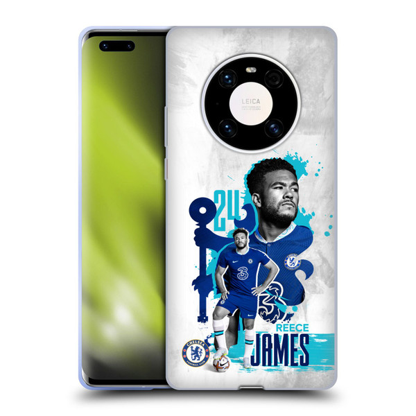 Chelsea Football Club 2022/23 First Team Reece James Soft Gel Case for Huawei Mate 40 Pro 5G