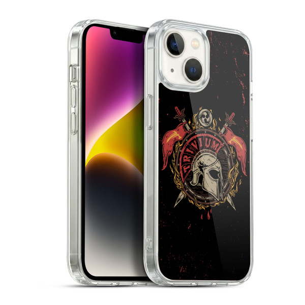 Trivium Graphics Knight Helmet Soft Gel Case for Apple iPhone 14