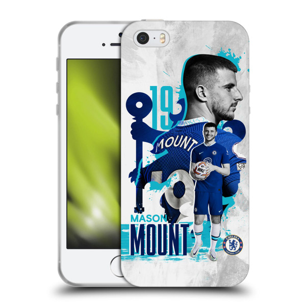 Chelsea Football Club 2022/23 First Team Mason Mount Soft Gel Case for Apple iPhone 5 / 5s / iPhone SE 2016