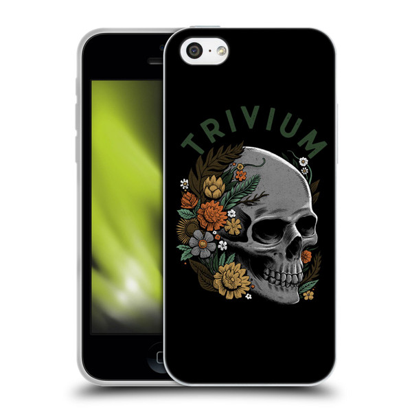 Trivium Graphics Skelly Flower Soft Gel Case for Apple iPhone 5c