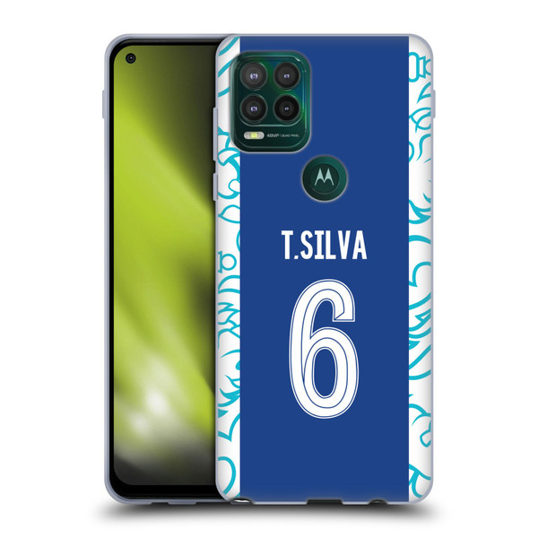 Chelsea Football Club 2022/23 Players Home Kit Thiago Silva Soft Gel Case for Motorola Moto G Stylus 5G 2021