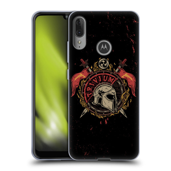 Trivium Graphics Knight Helmet Soft Gel Case for Motorola Moto E6 Plus