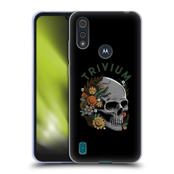 Trivium Graphics Skelly Flower Soft Gel Case for Motorola Moto E6s (2020)