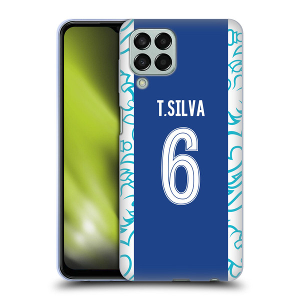 Chelsea Football Club 2022/23 Players Home Kit Thiago Silva Soft Gel Case for Samsung Galaxy M33 (2022)