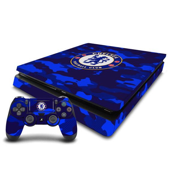 Chelsea Football Club Art Camouflage Vinyl Sticker Skin Decal Cover for Sony PS4 Slim Console & Controller