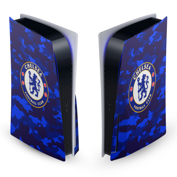 Chelsea Football Club Art Camouflage Vinyl Sticker Skin Decal Cover for Sony PS5 Disc Edition Console