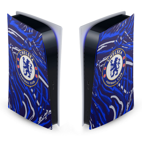 Chelsea Football Club Art Abstract Brush Vinyl Sticker Skin Decal Cover for Sony PS5 Digital Edition Console