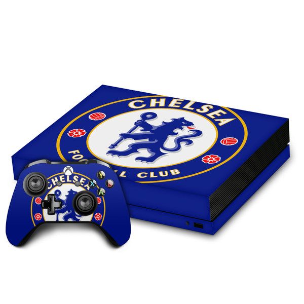 Chelsea Football Club Art Oversize Vinyl Sticker Skin Decal Cover for Microsoft Xbox One X Bundle