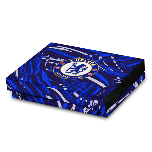 Chelsea Football Club Art Abstract Brush Vinyl Sticker Skin Decal Cover for Microsoft Xbox One X Console