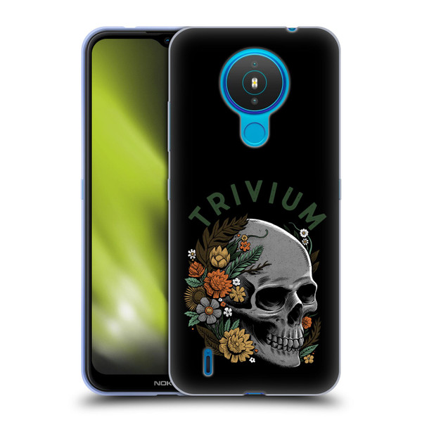 Trivium Graphics Skelly Flower Soft Gel Case for Nokia 1.4