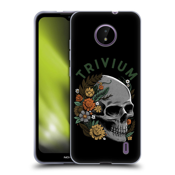 Trivium Graphics Skelly Flower Soft Gel Case for Nokia C10 / C20