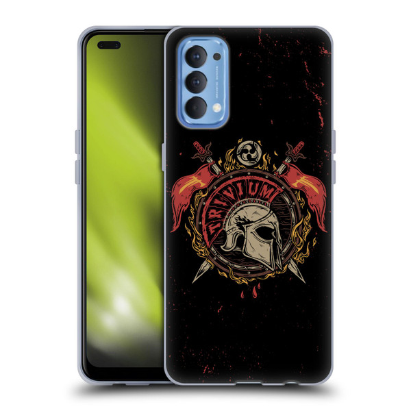 Trivium Graphics Knight Helmet Soft Gel Case for OPPO Reno 4 5G