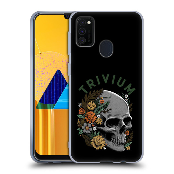 Trivium Graphics Skelly Flower Soft Gel Case for Samsung Galaxy M30s (2019)/M21 (2020)
