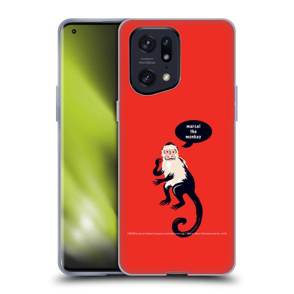 Friends TV Show Iconic Marcel The Monkey Soft Gel Case for OPPO Find X5 Pro