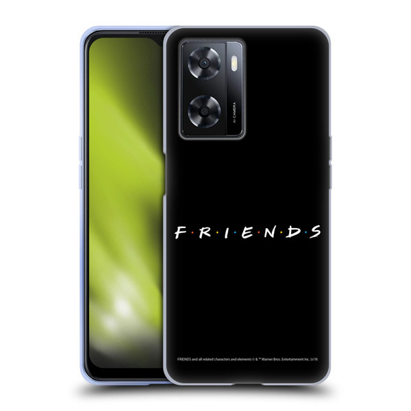 Friends TV Show Logos Black Soft Gel Case for OPPO A57s