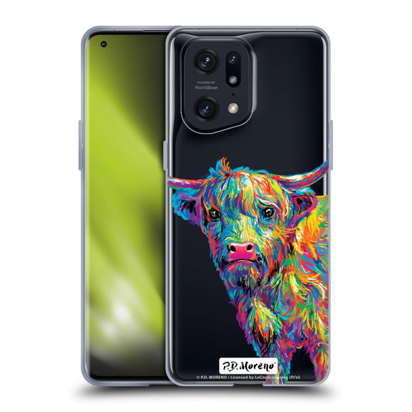 P.D. Moreno Animals II Reuben The Highland Cow Soft Gel Case for OPPO Find X5 Pro