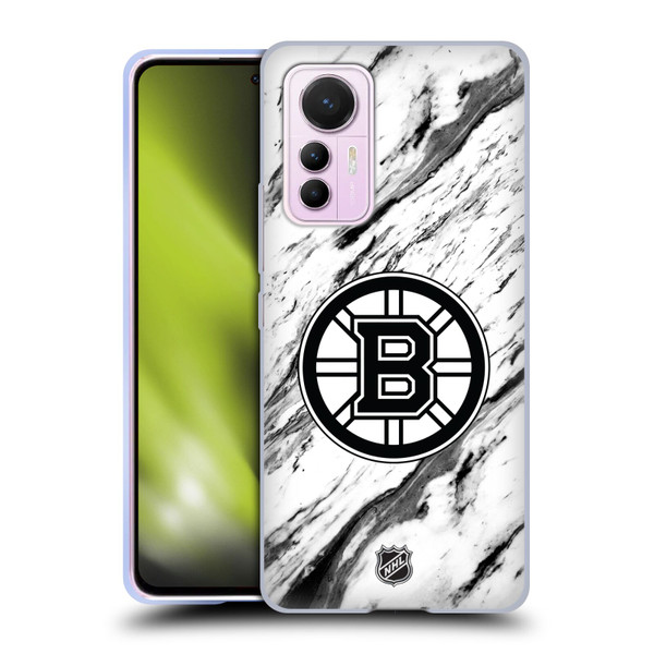 NHL Boston Bruins Marble Soft Gel Case for Xiaomi 12 Lite