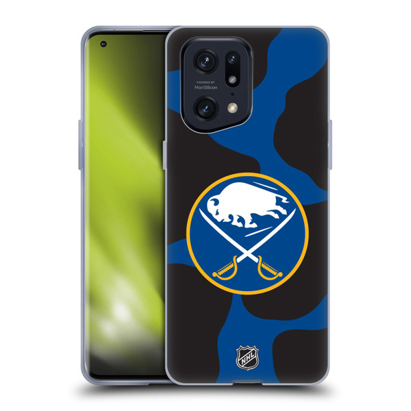 NHL Buffalo Sabres Cow Pattern Soft Gel Case for OPPO Find X5 Pro