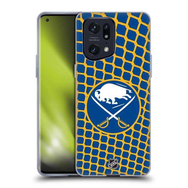 NHL Buffalo Sabres Net Pattern Soft Gel Case for OPPO Find X5 Pro