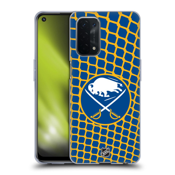 NHL Buffalo Sabres Net Pattern Soft Gel Case for OPPO A54 5G
