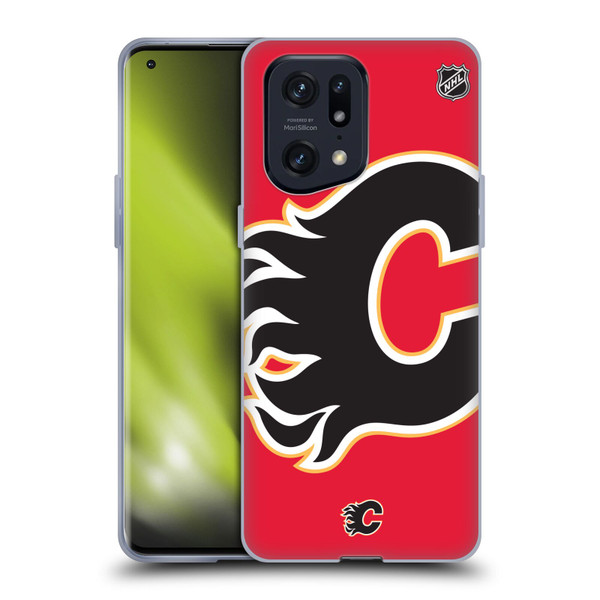 NHL Calgary Flames Oversized Soft Gel Case for OPPO Find X5 Pro