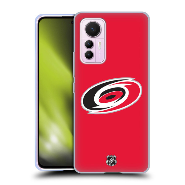 NHL Carolina Hurricanes Plain Soft Gel Case for Xiaomi 12 Lite