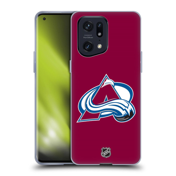 NHL Colorado Avalanche Plain Soft Gel Case for OPPO Find X5 Pro