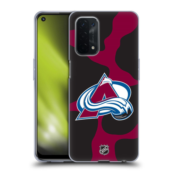 NHL Colorado Avalanche Cow Pattern Soft Gel Case for OPPO A54 5G