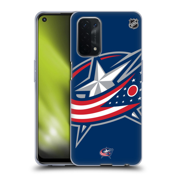 NHL Columbus Blue Jackets Oversized Soft Gel Case for OPPO A54 5G