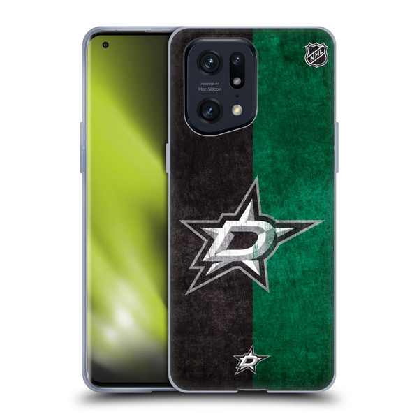 NHL Dallas Stars Half Distressed Soft Gel Case for OPPO Find X5 Pro