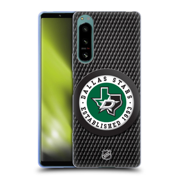 NHL Dallas Stars Puck Texture Soft Gel Case for Sony Xperia 5 IV