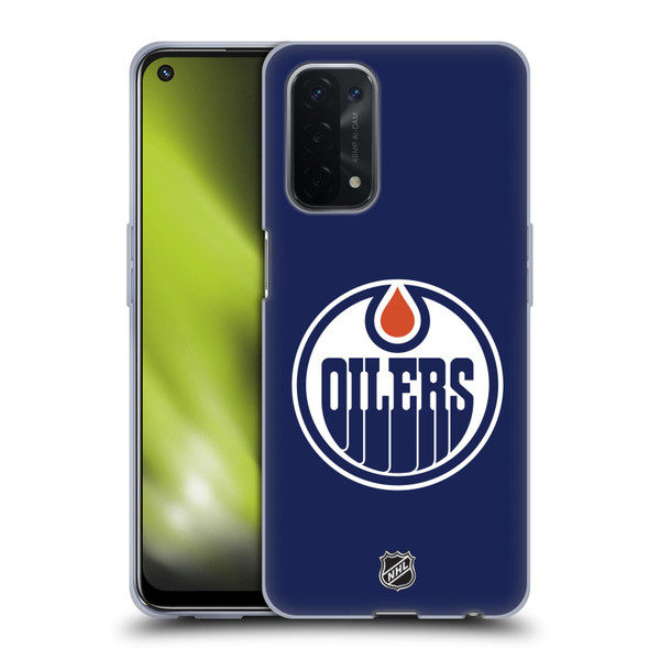 NHL Edmonton Oilers Plain Soft Gel Case for OPPO A54 5G