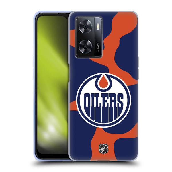 NHL Edmonton Oilers Cow Pattern Soft Gel Case for OPPO A57s
