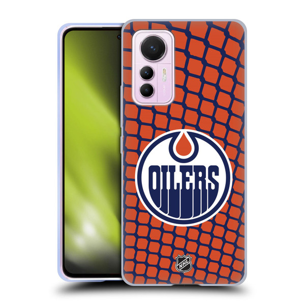 NHL Edmonton Oilers Net Pattern Soft Gel Case for Xiaomi 12 Lite