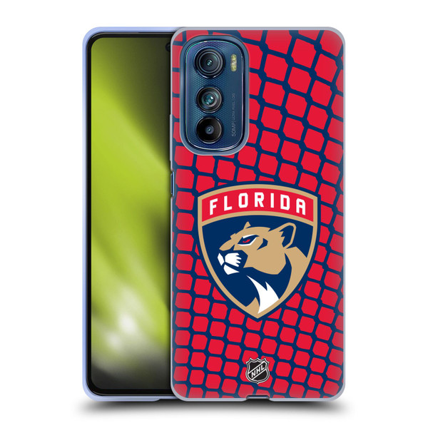 NHL Florida Panthers Net Pattern Soft Gel Case for Motorola Edge 30