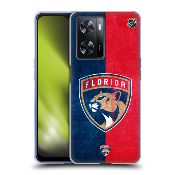 NHL Florida Panthers Half Distressed Soft Gel Case for OPPO A57s