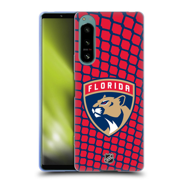 NHL Florida Panthers Net Pattern Soft Gel Case for Sony Xperia 5 IV